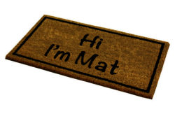 JVL Novelty Hi I'm Mat PVC Backed Coir Doormat.
